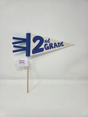 2nd Grade Milestone Pennant School Felt Flag